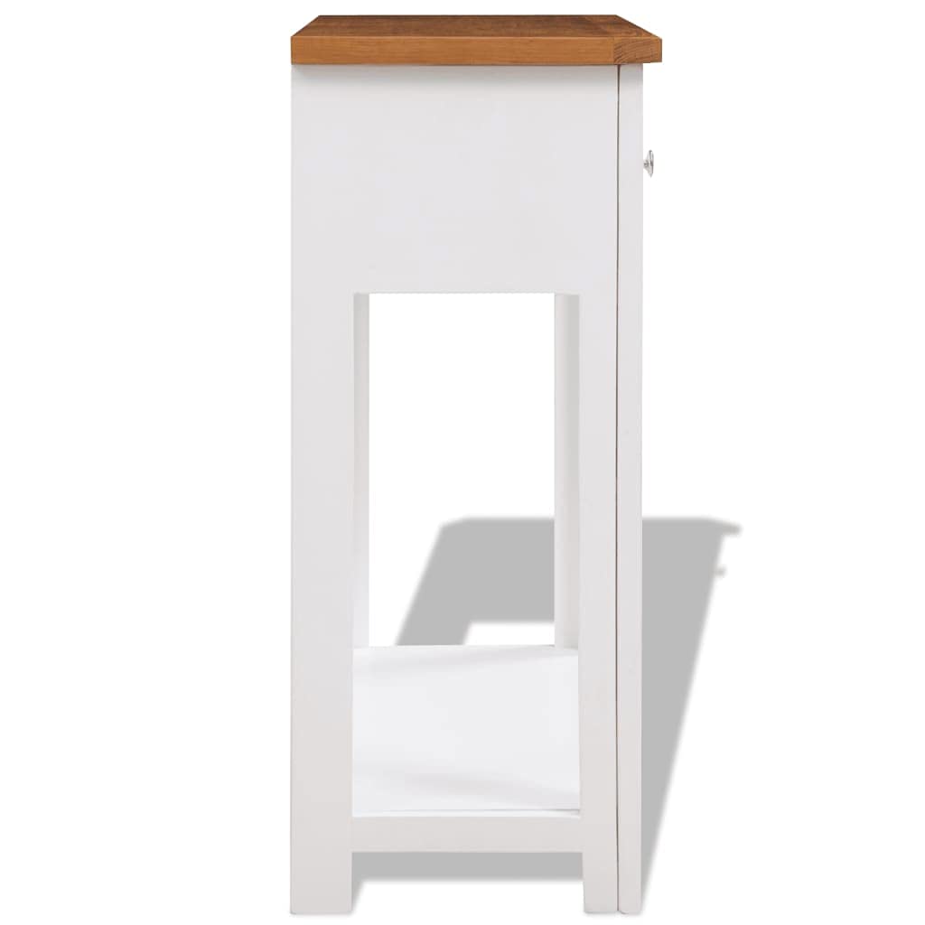 Solid Oak Wood Side Table D35183