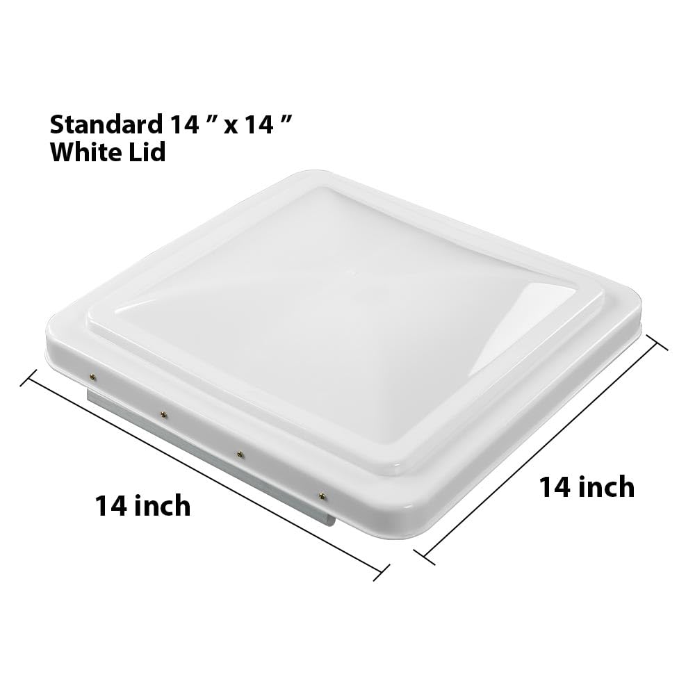 White 14" x 14" RV Roof Vent Cover 2pcs K9353