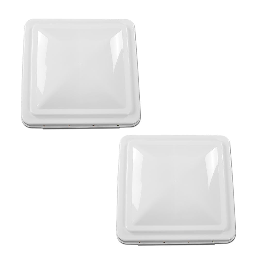 White 14" x 14" RV Roof Vent Cover 2pcs K9353