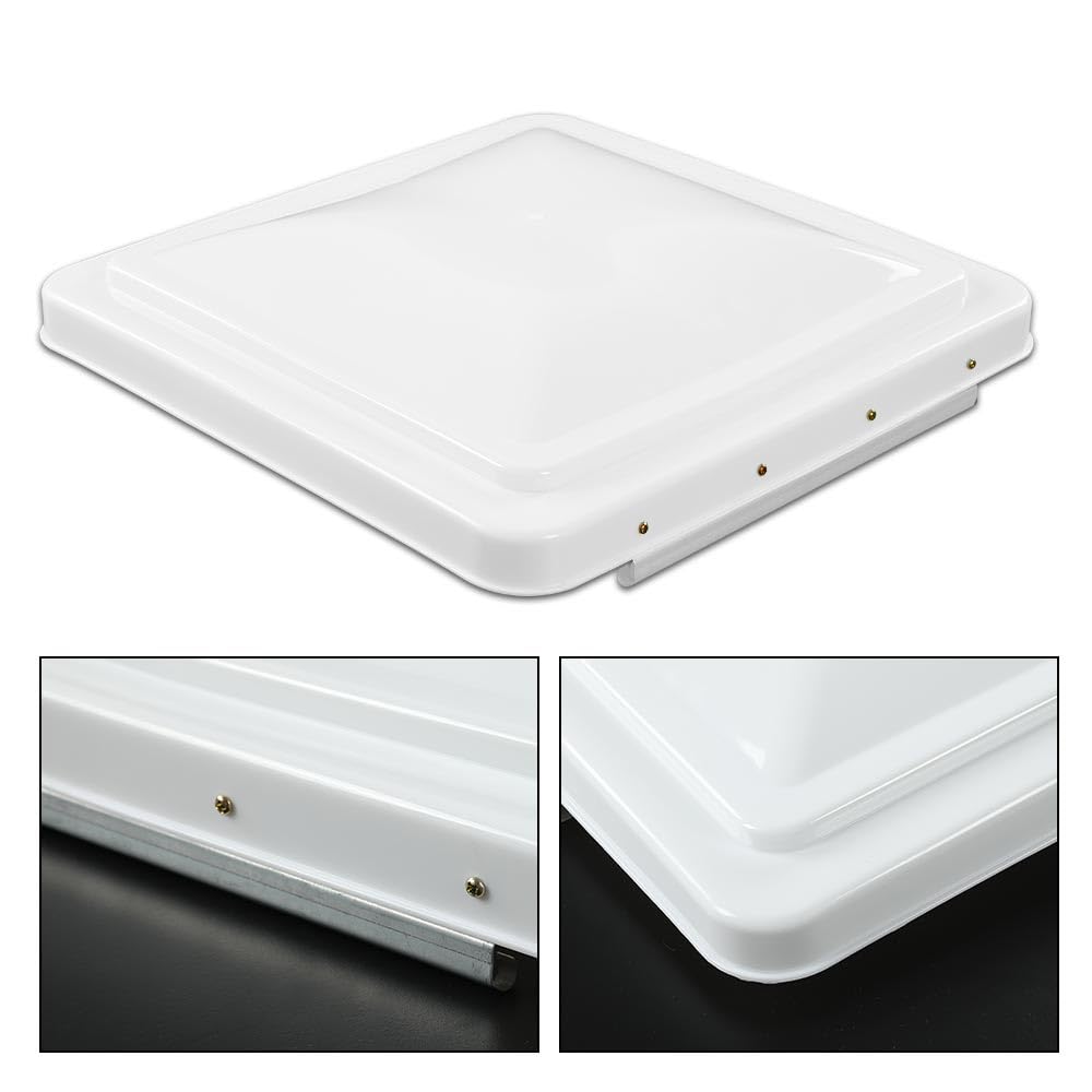 White 14" x 14" RV Roof Vent Cover 2pcs K9353