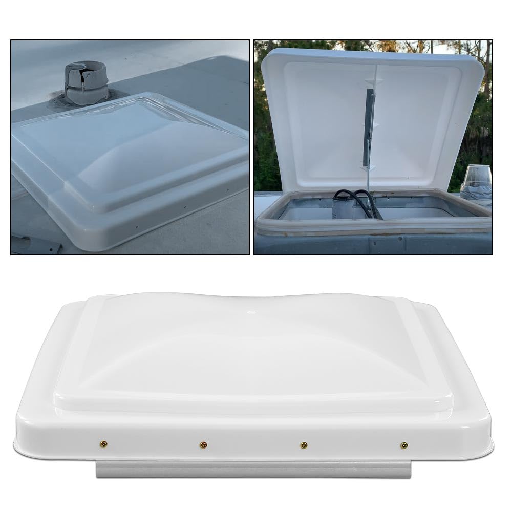 White 14" x 14" RV Roof Vent Cover 2pcs K9353
