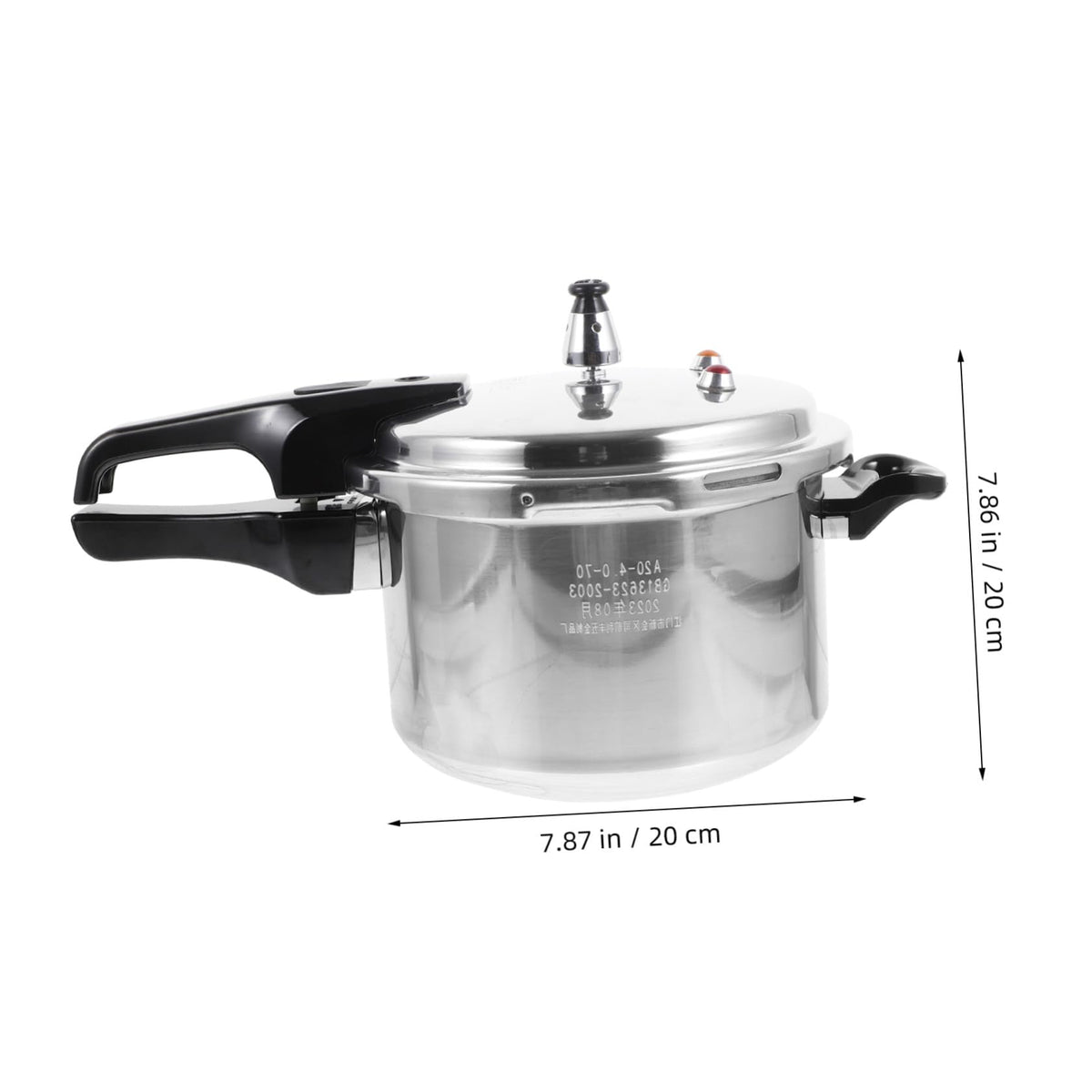 Silver 4l Aluminum Alloy Stovetop Pressure Cooker F662