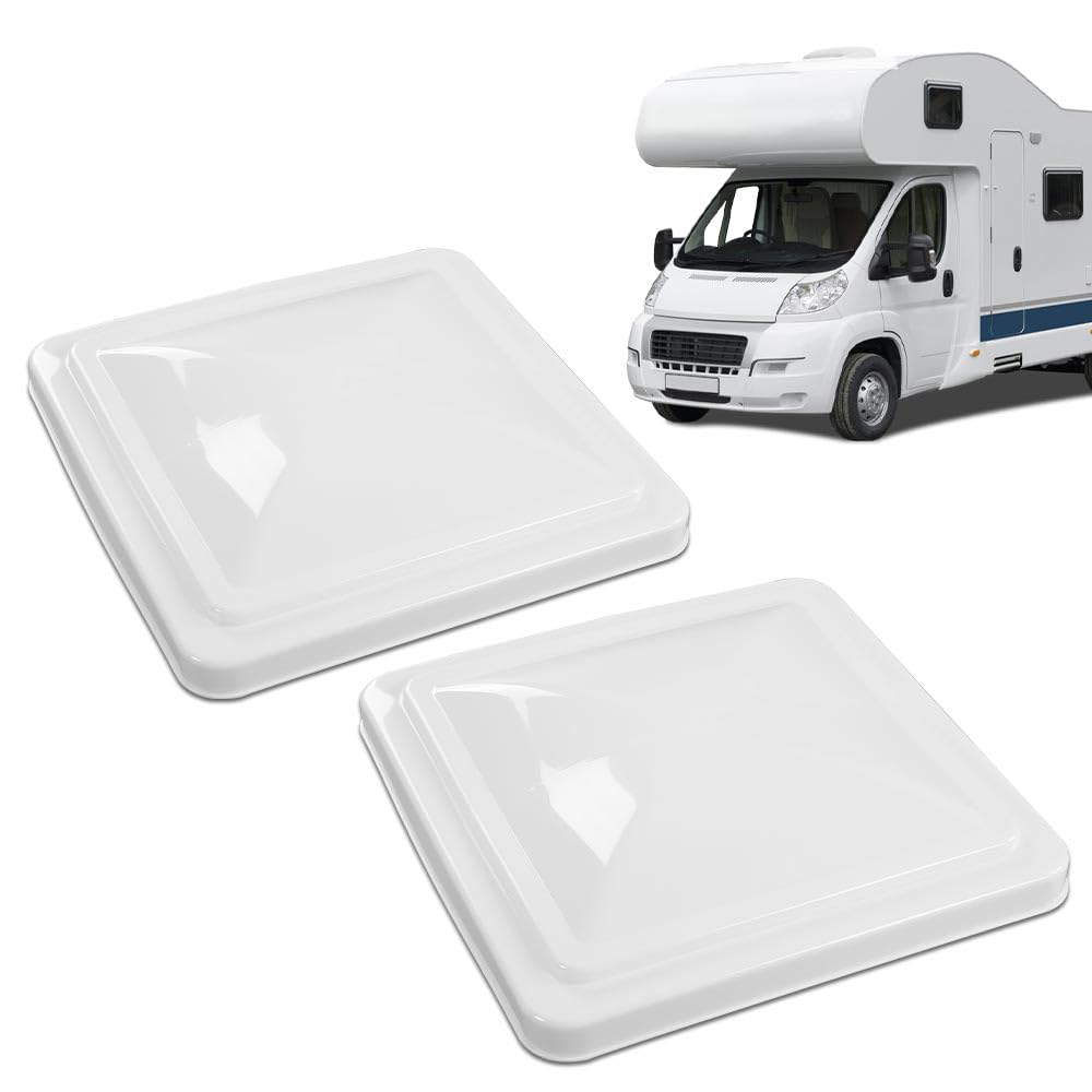 White 14" x 14" RV Roof Vent Cover 2pcs K9353