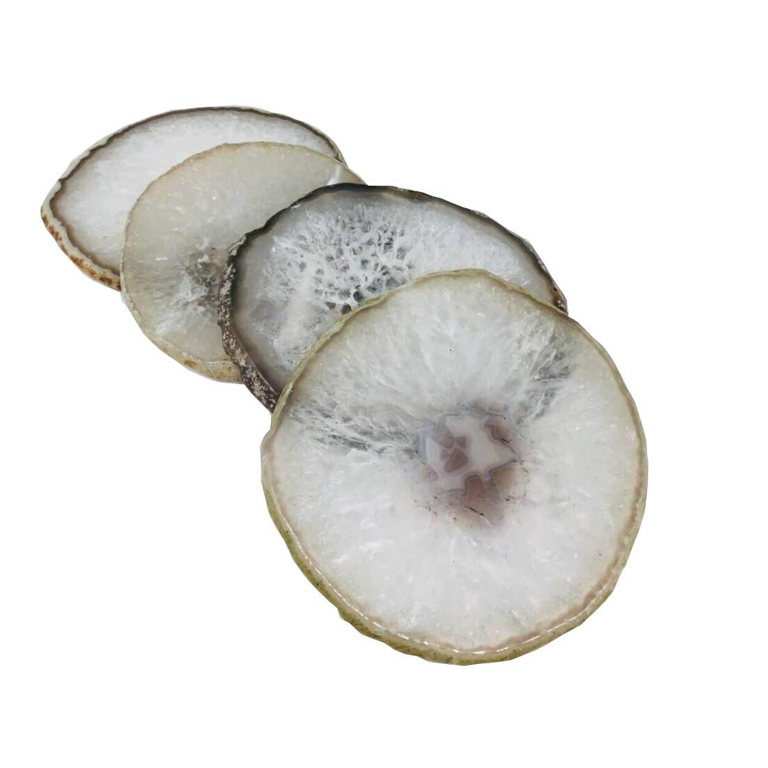 Natural Agate Coasters Set of 4 W339