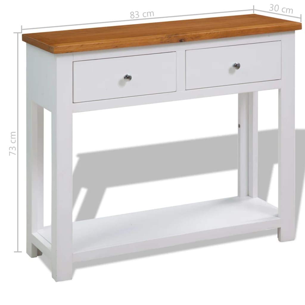 Solid Oak Wood Side Table D35183