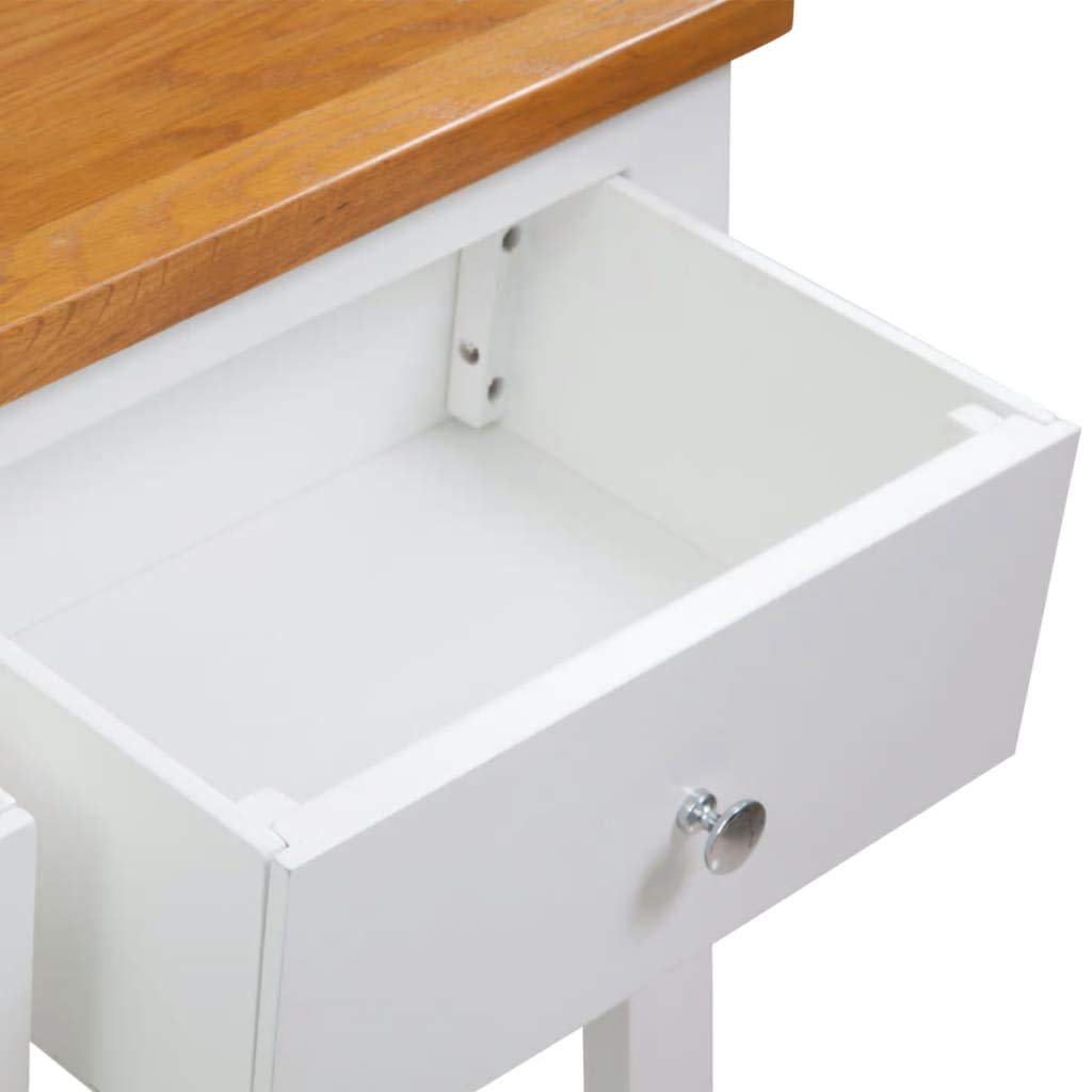 Solid Oak Wood Side Table D35183