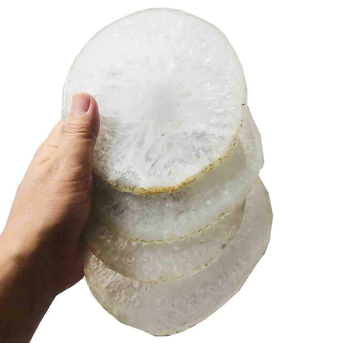 Natural Agate Coasters Set of 4 W339