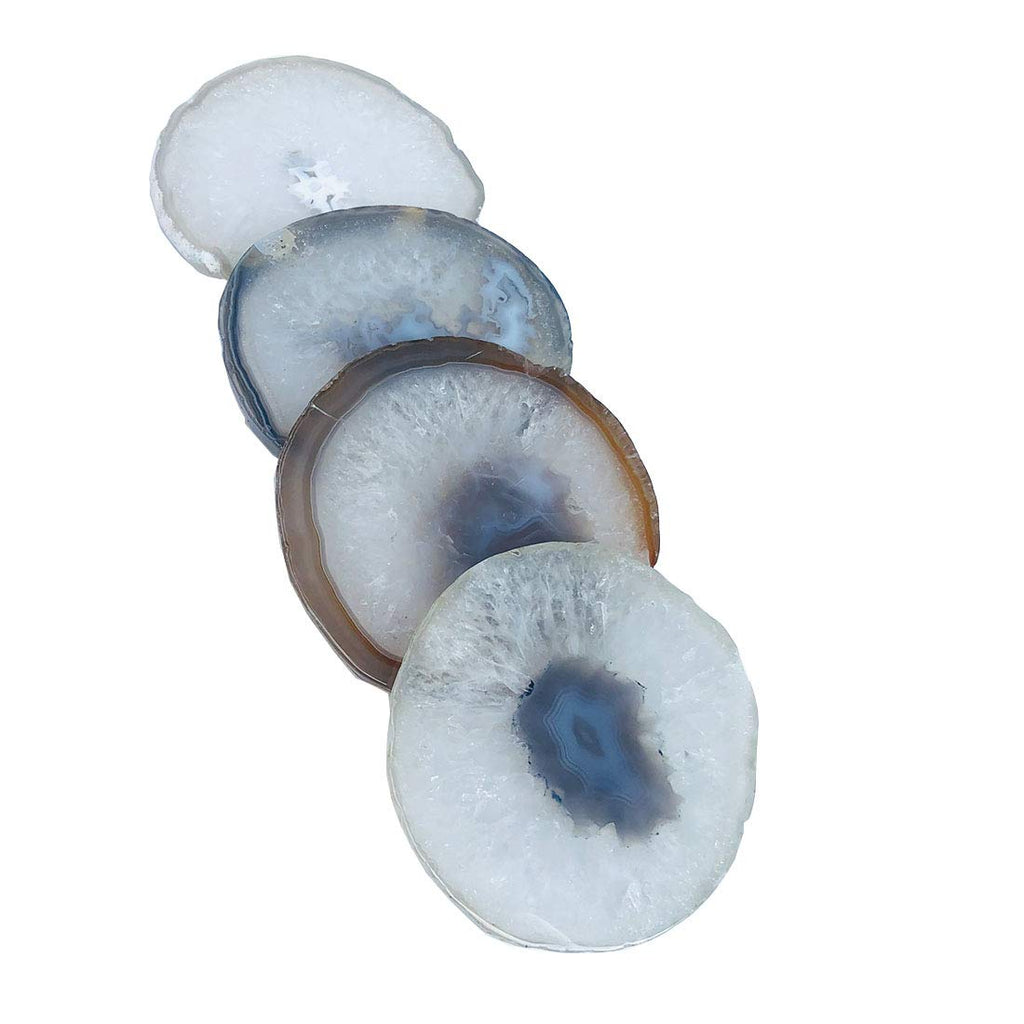 Natural Agate Coasters Set of 4 W339