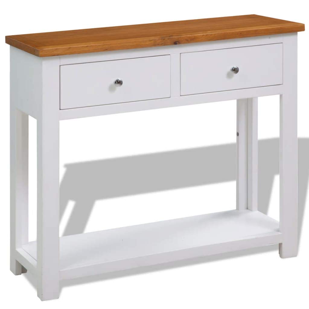 Solid Oak Wood Side Table D35183