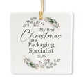 Ceramic 3-inch Square-Shaped Ornament Q73490