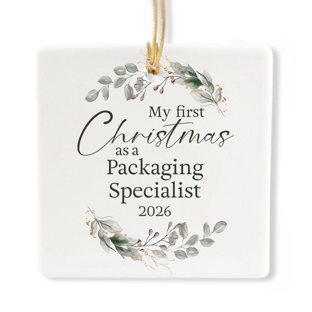 Ceramic 3-inch Square-Shaped Ornament Q73490