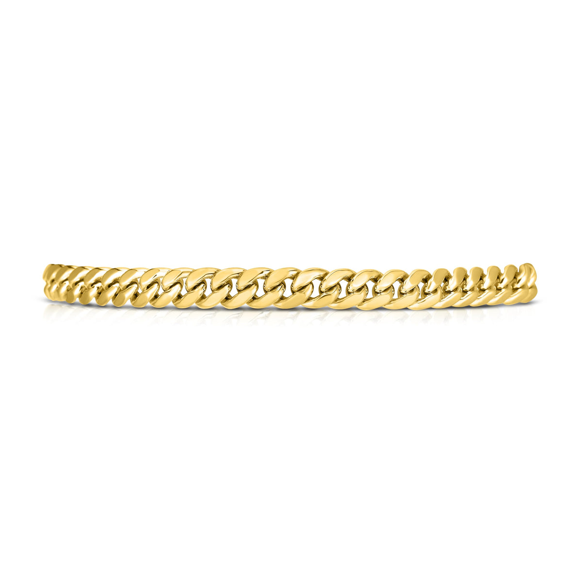 10k Yellow Gold 6mm Cuban Link Chain Necklace U694588