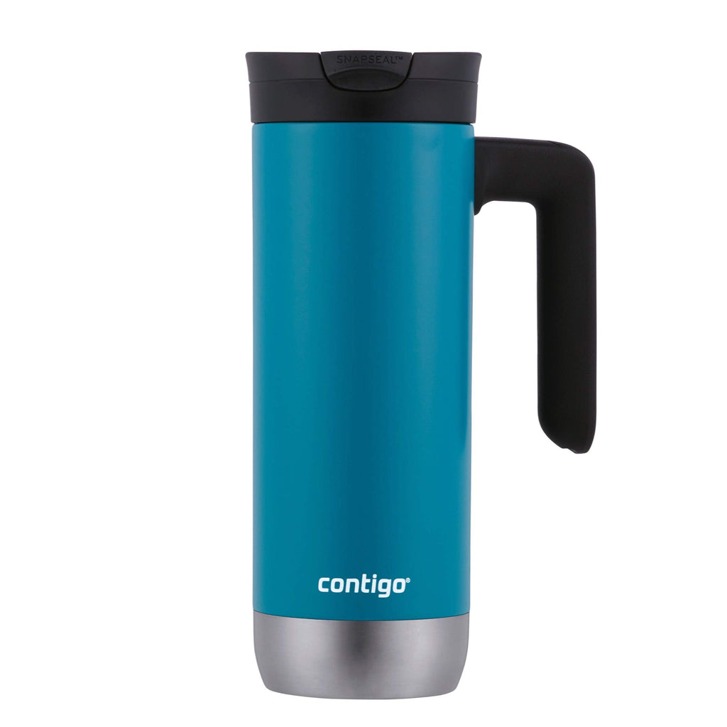 Vacuum-Insulated Stainless Steel Travel Mug 2-Pack & Stainless Steel Travel Mug with Handle and Leak-Proof Lid P62737