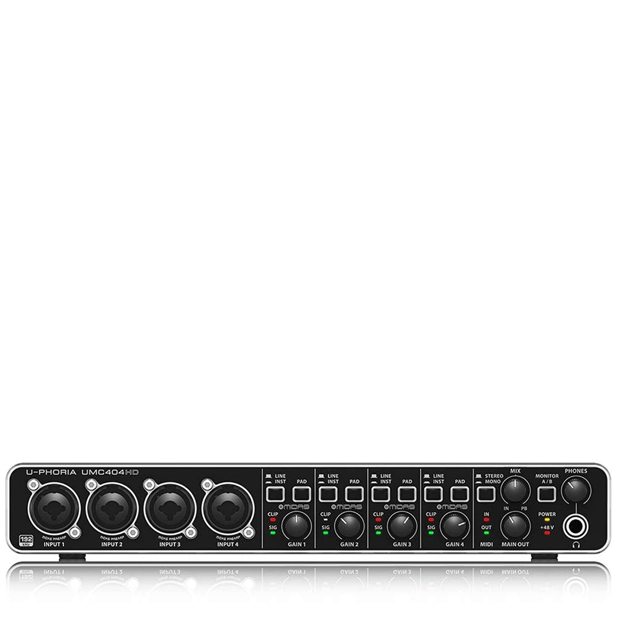 4x4 USB Audio/MIDI Interface with Mic Preamplifiers H71330
