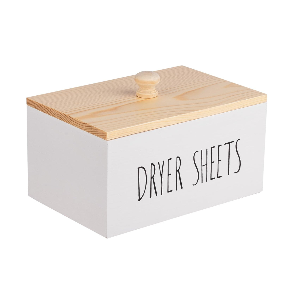 Wood Laundry Detergent Dispenser Holder with Lid X4327