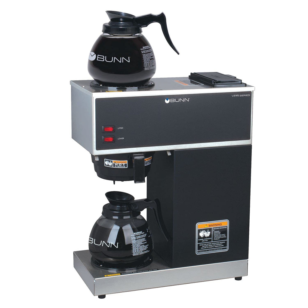 12-Cup Commercial Coffee Brewer with Glass Decanters C61303