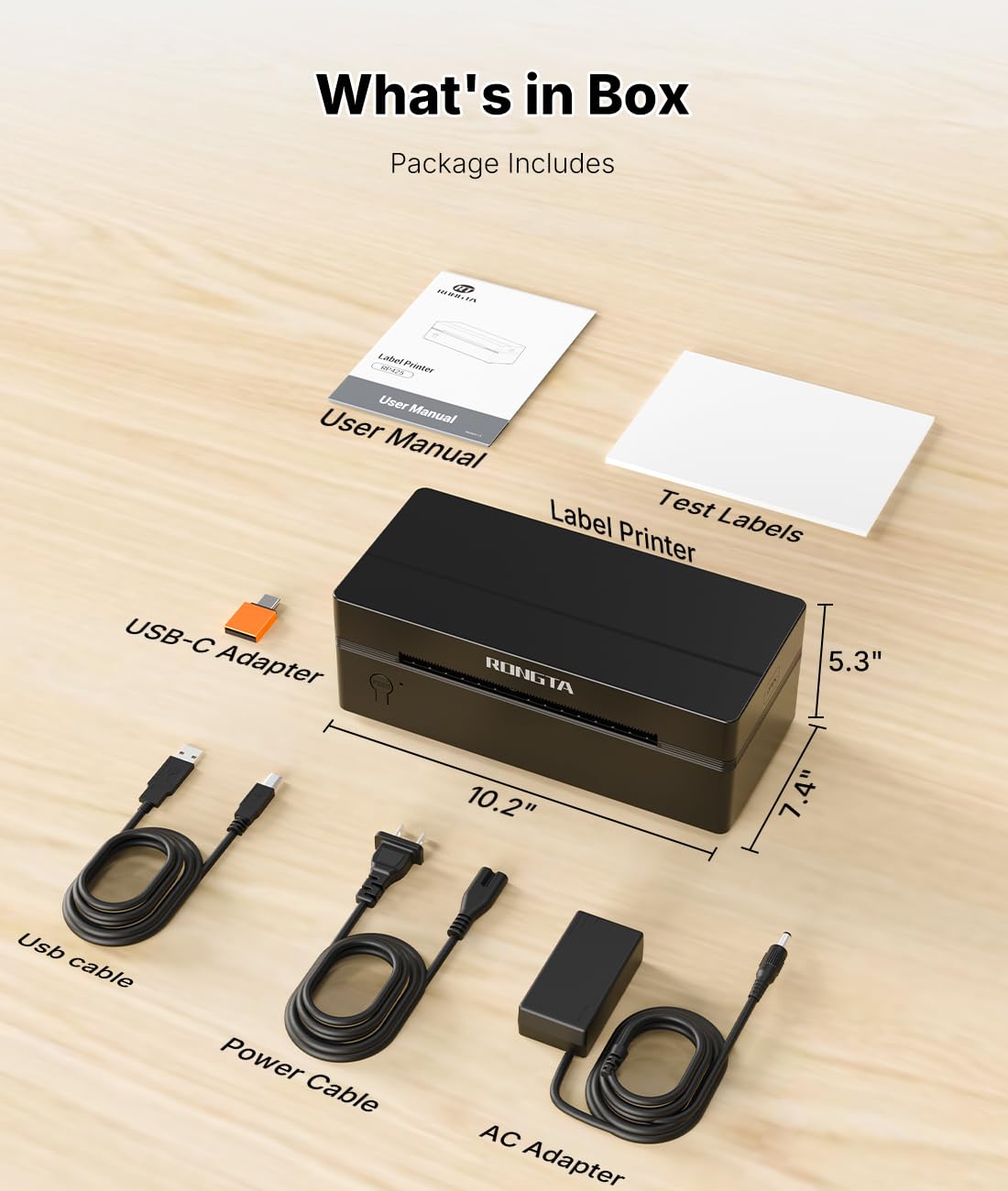 Bluetooth Thermal Shipping Label Printer 4x6 D137