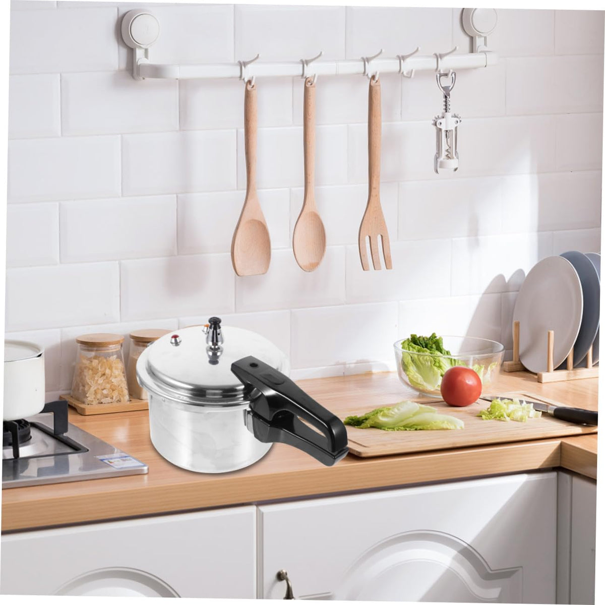 Silver 4l Aluminum Alloy Stovetop Pressure Cooker F662