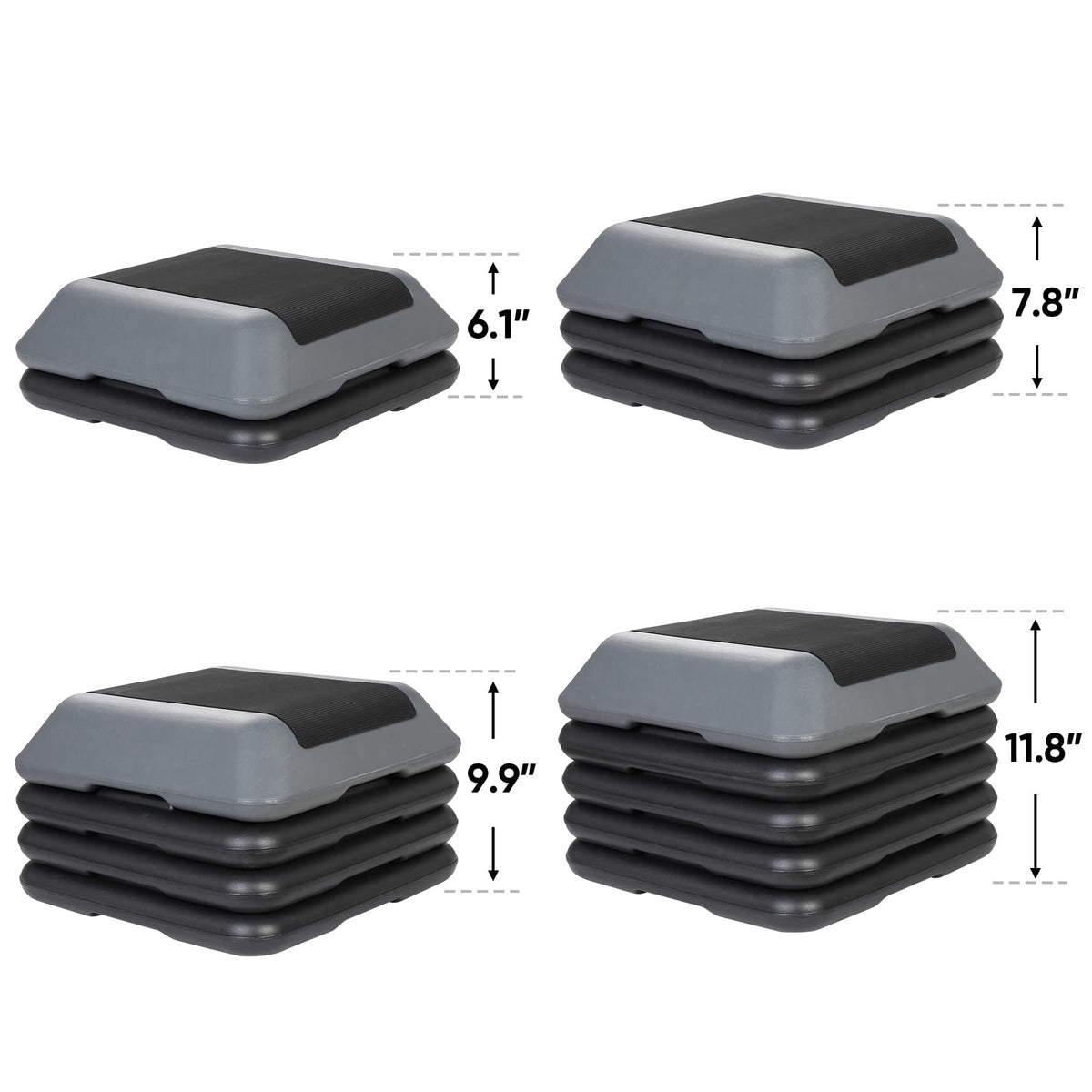 Adjustable Aerobic Step Platform with 4 Risers N57343