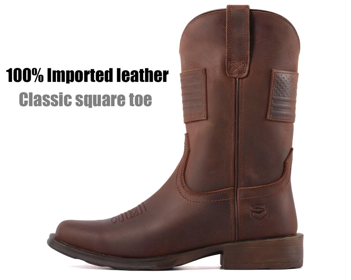 Western Cowboy Boots Square Toe E52352
