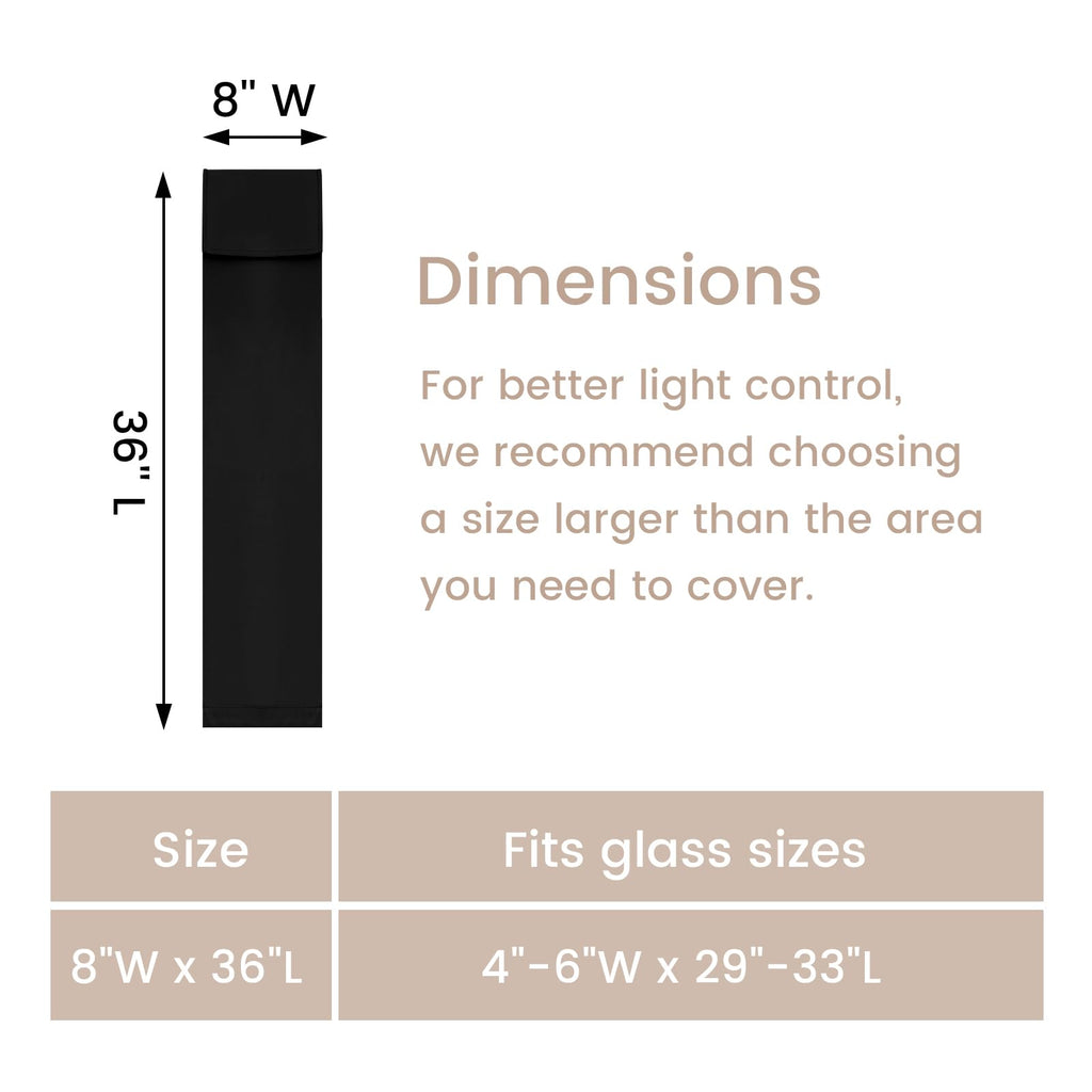 Black Classroom Door Window Cover X544
