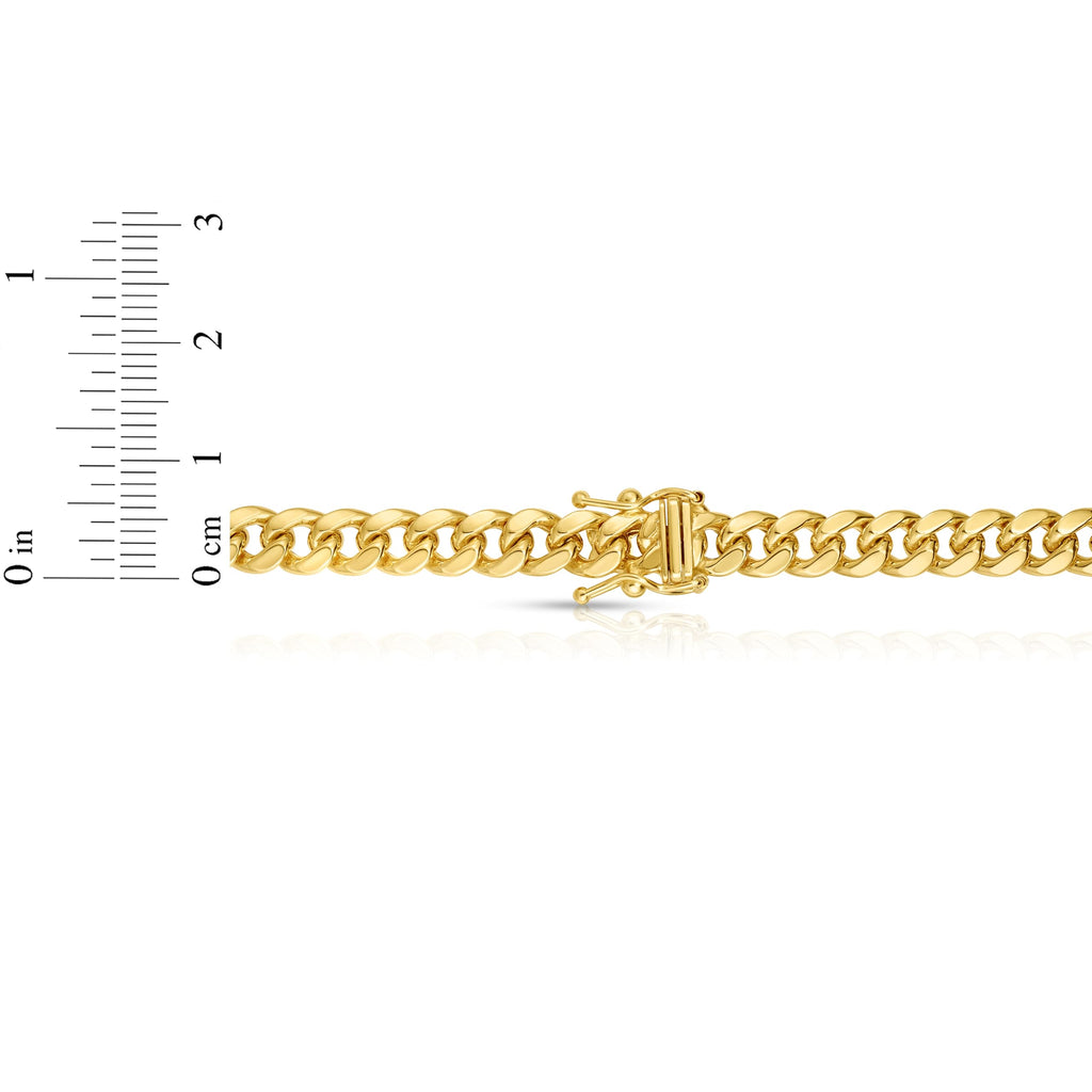 10k Yellow Gold 6mm Cuban Link Chain Necklace U694588