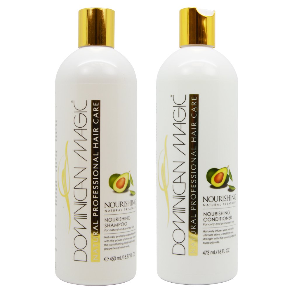 Nourishing Shampoo & Conditioner Duo Set with Avocado Oil and Aloe Vera (16oz) J819