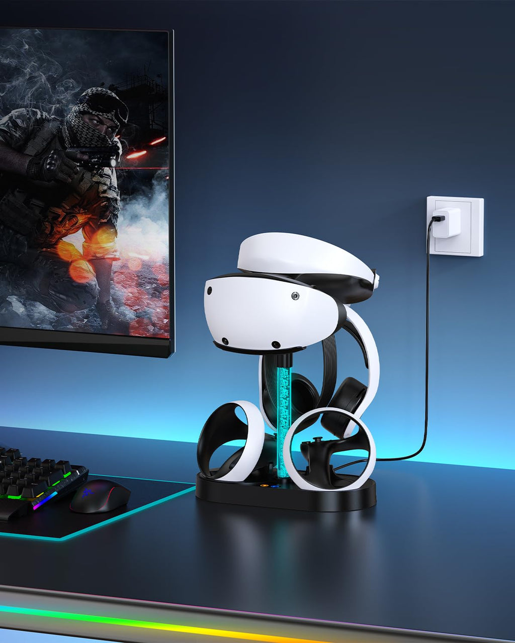 Black Charging Stand & Storage Station J2712
