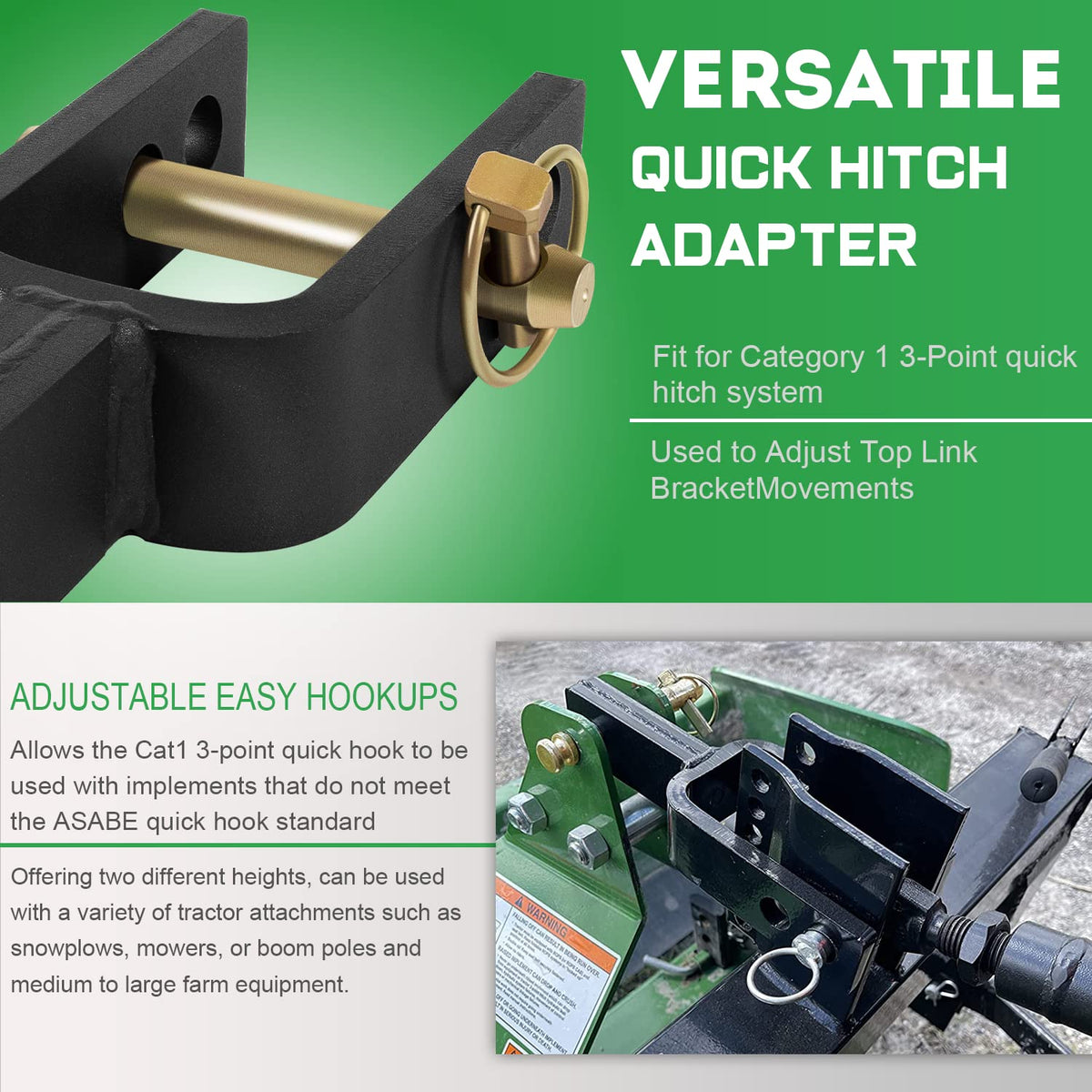 Category 1 3-Point Quick Hitch Adapter K12641