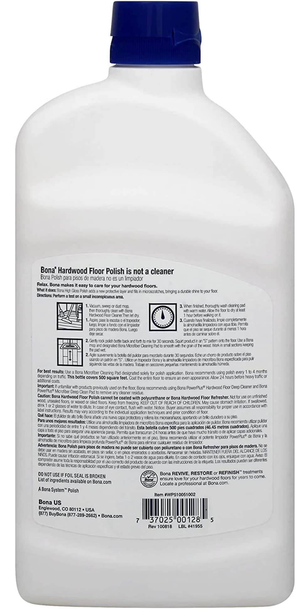 High Gloss Hardwood Floor Polish 36 oz N2201