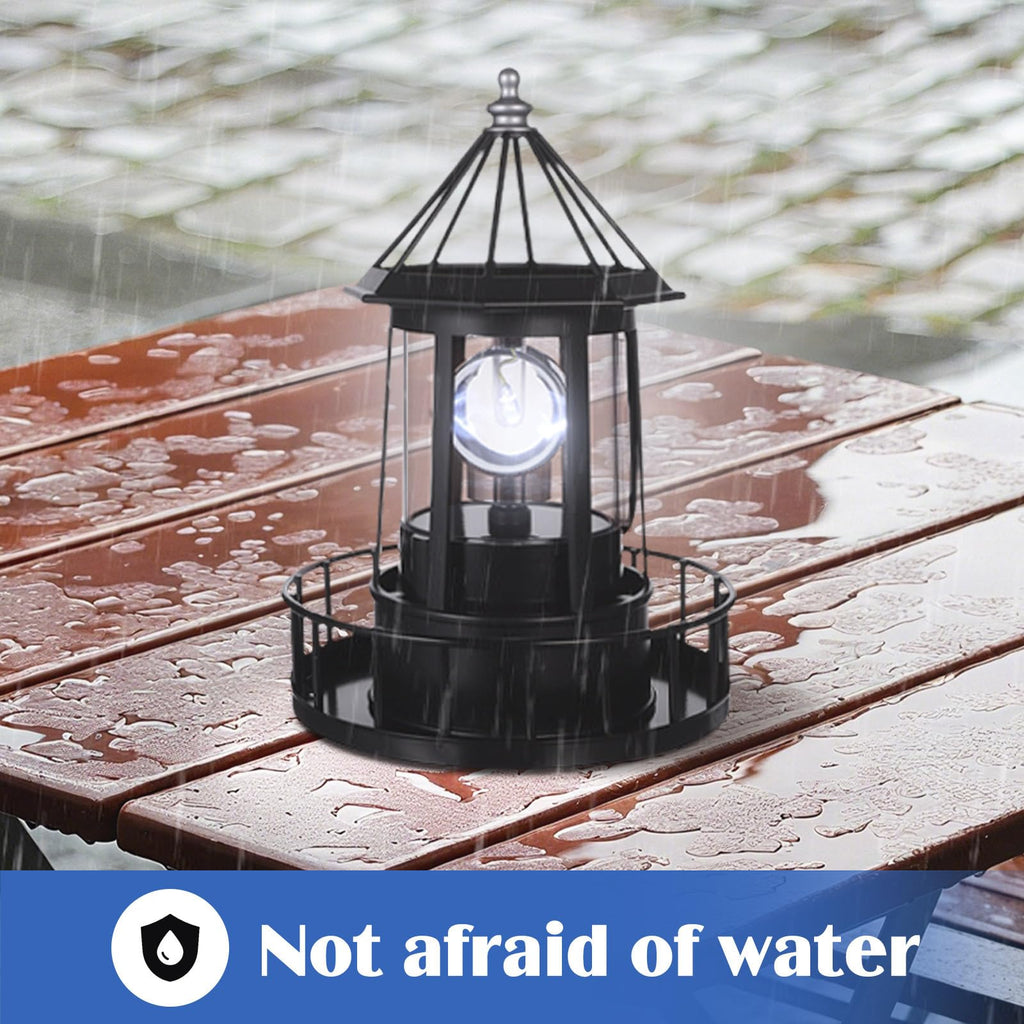 Solar Powered Rotating Lighthouse Decor Lamp S393