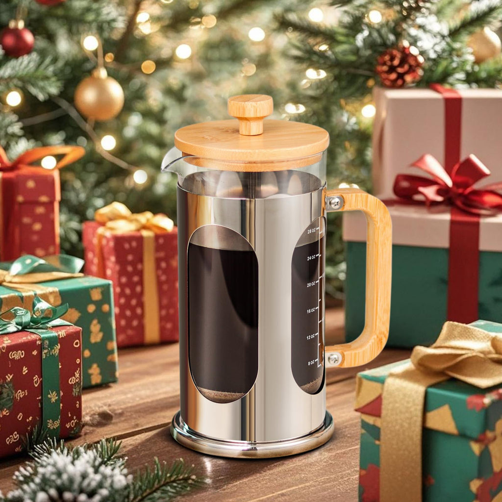 34 oz Borosilicate Glass French Press Coffee Maker Y725186