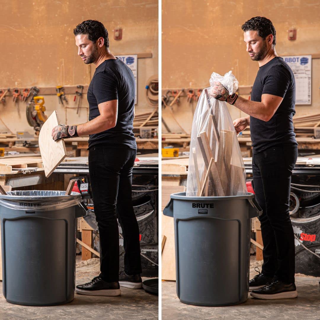 40-45 Gallon Clear 1.5 Mil Trash Bags 100 Count G77585
