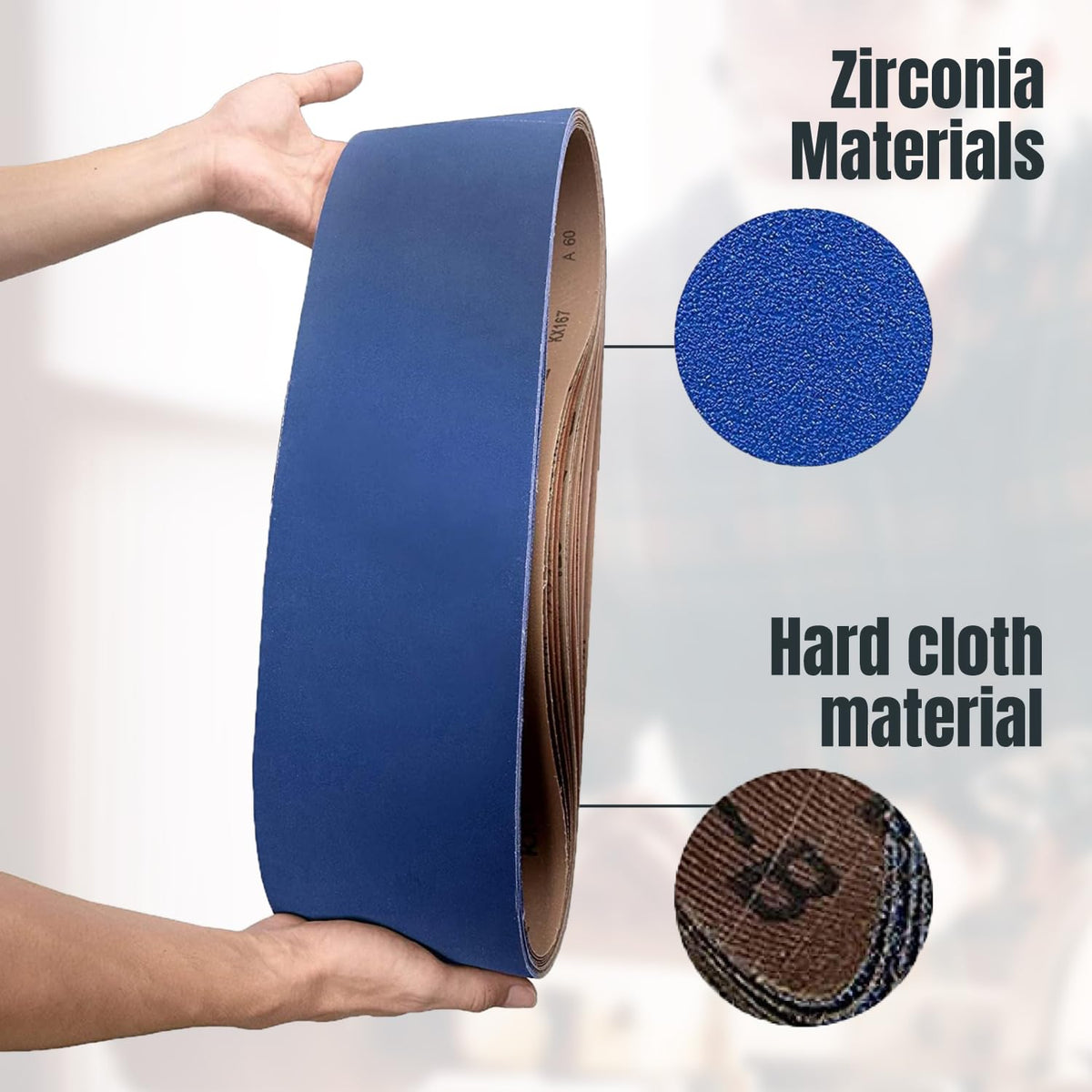 6 x 48 Inch 36 Grit Zirconia Sanding Belts 3PK R659030