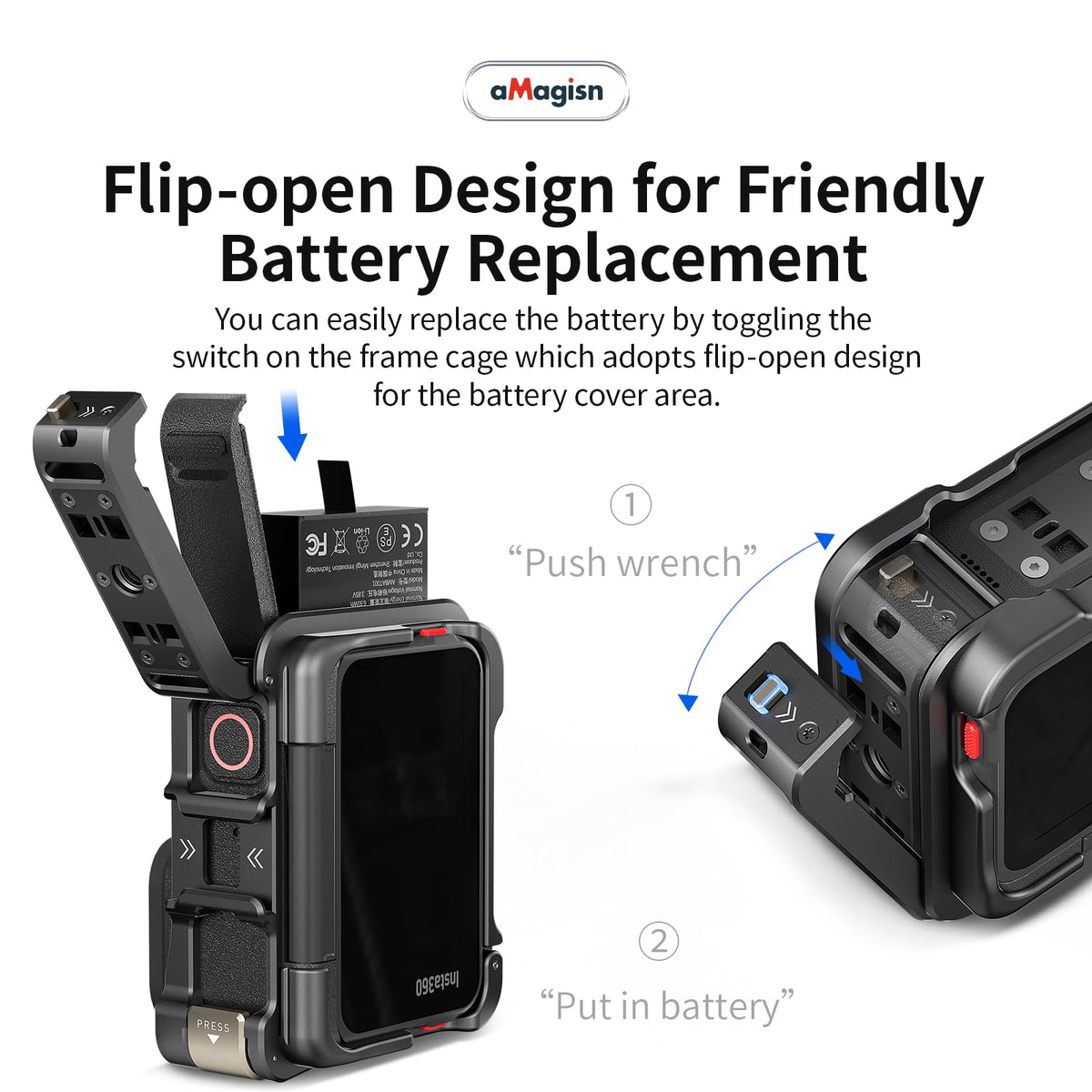 Aluminum Metal Frame Cage Case Bag with Silicone Lens Cap Screen Protector Camera Accessories Kit G424919