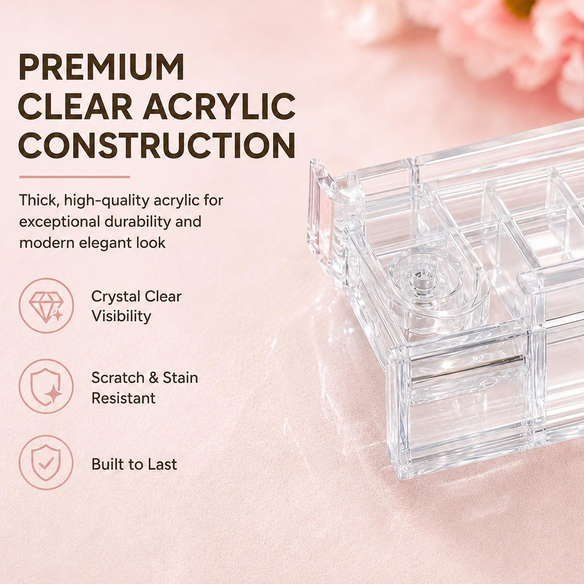 Clear Mahjong Racks with Pushers 4-Pack F440575