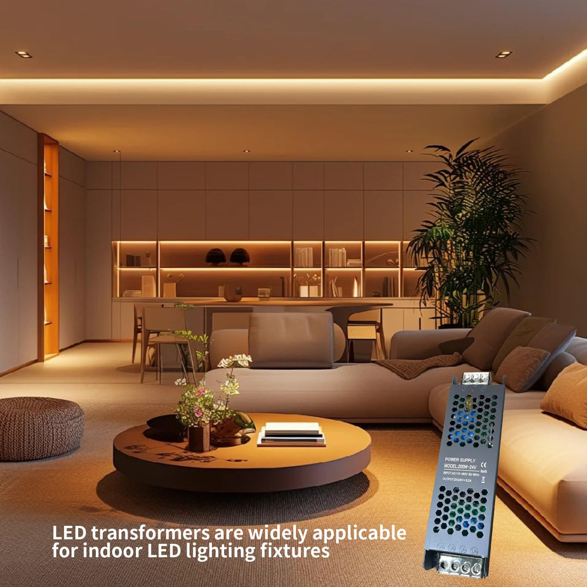 200W Ultra Slim 12v LED Driver Power Supply W714