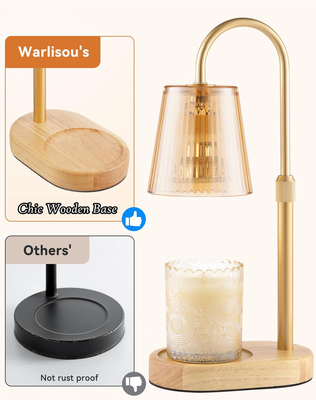 Adjustable Candle Warmer Lamp with Timer L28211