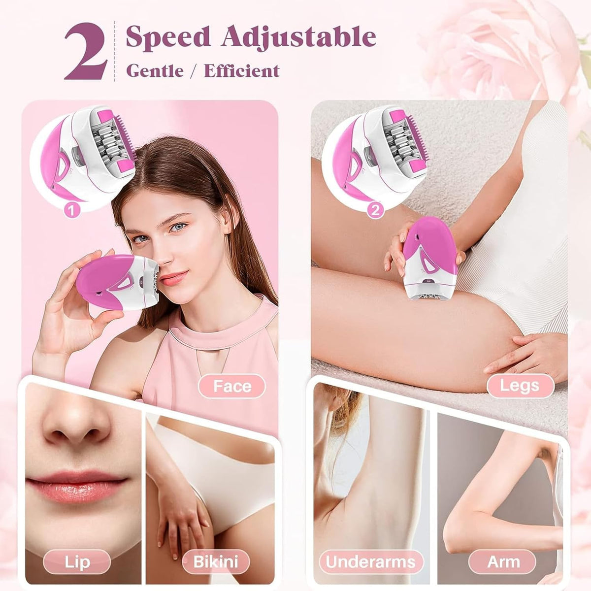 Epilator for Women with 2 Speed & LED Light T7420
