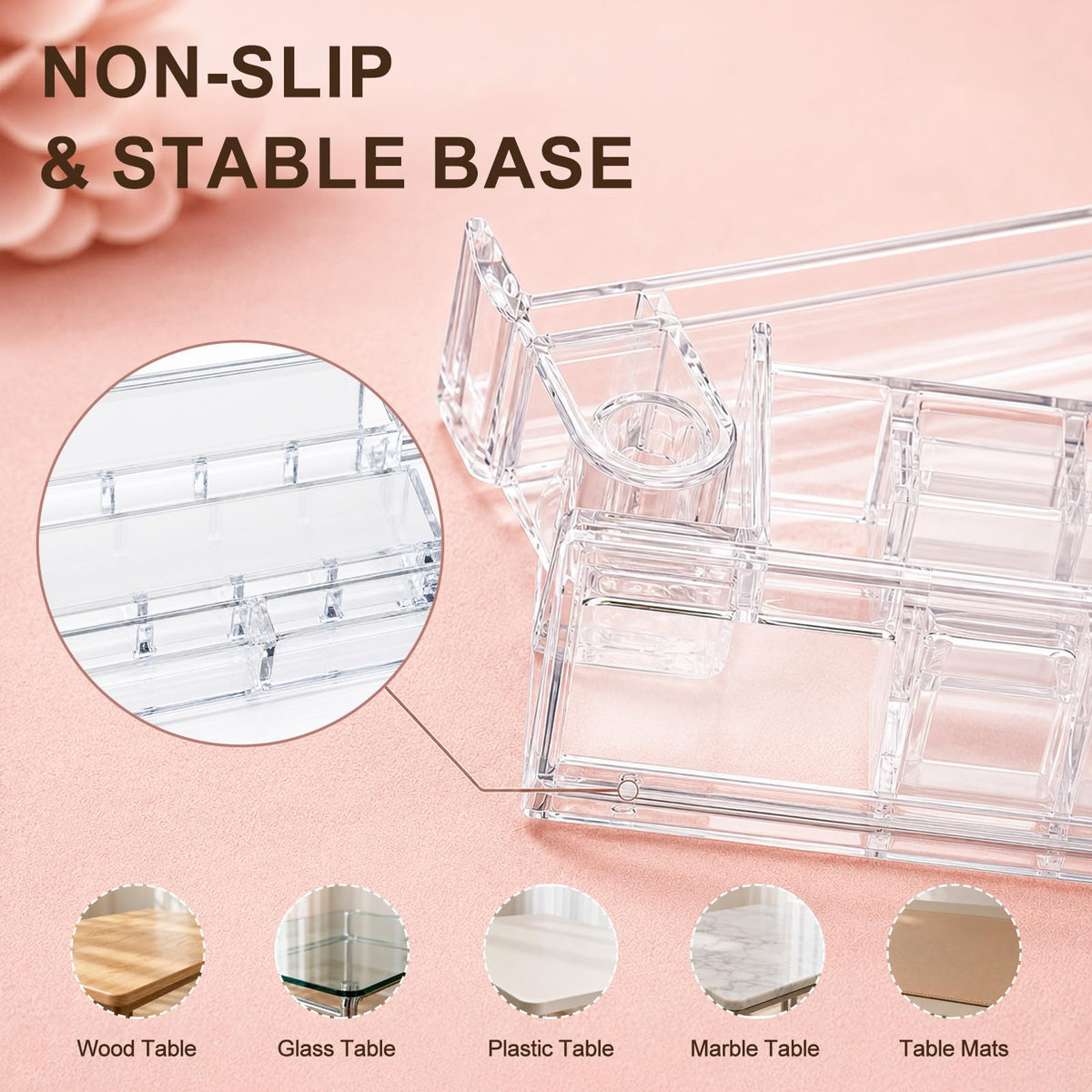 Clear Mahjong Racks with Pushers 4-Pack F440575