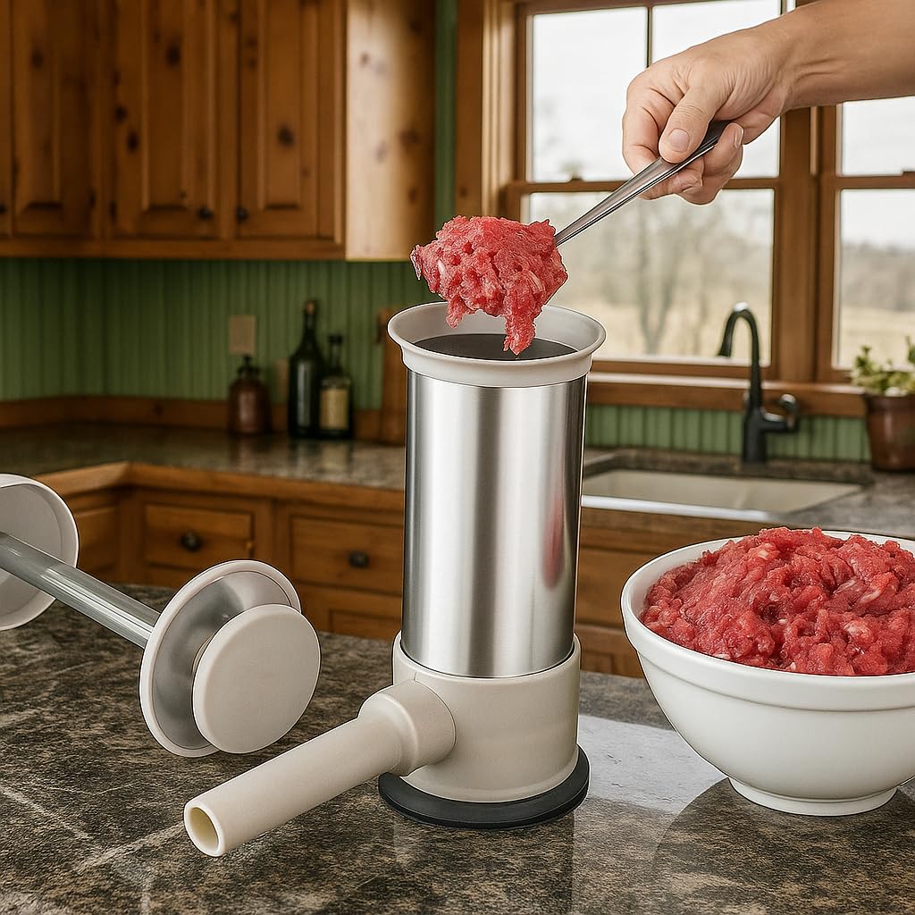 2.2-Pound Vertical Sausage Stuffer with 4 Nozzles C453376
