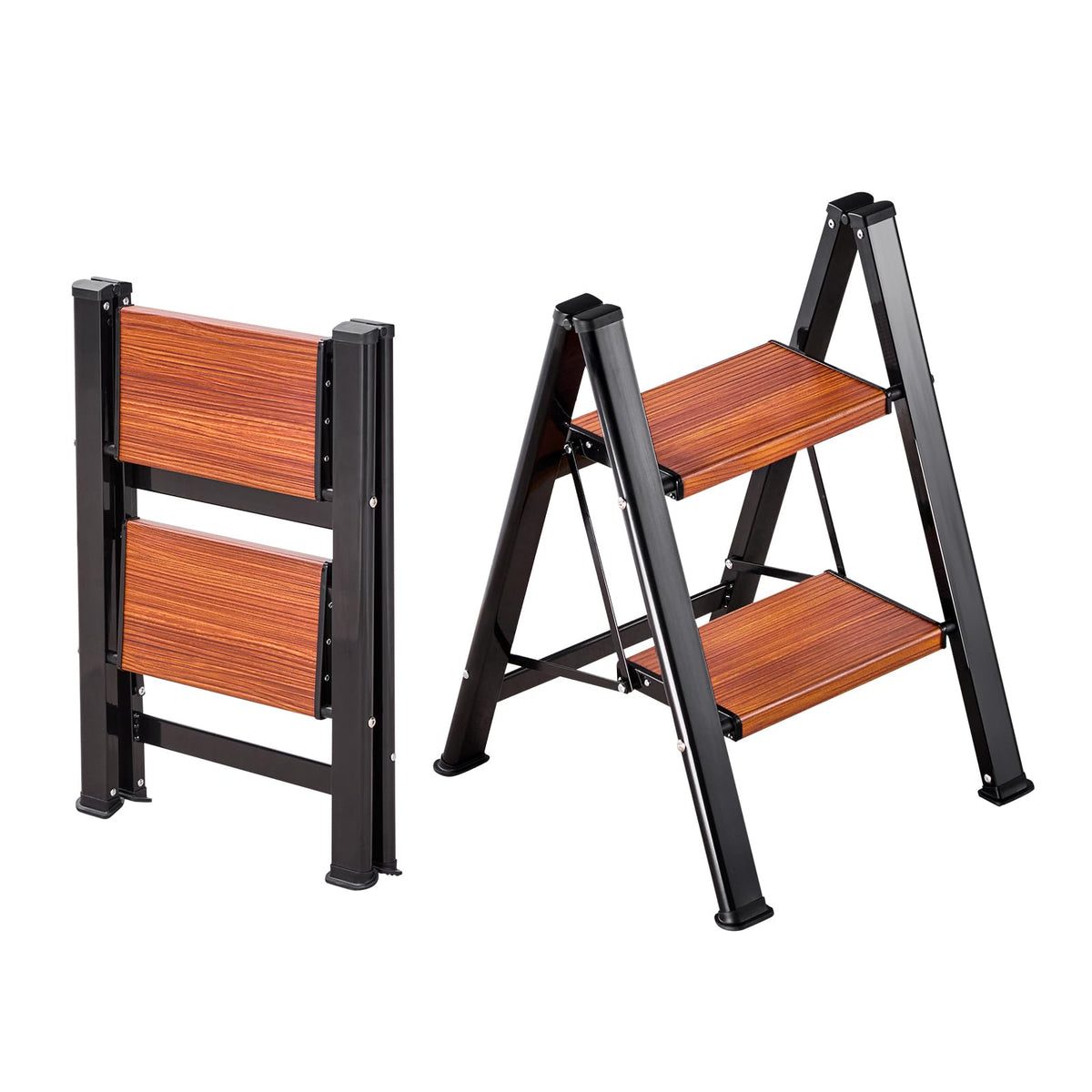 2 Step Folding Aluminum Ladder 330 lbs Capacity R219