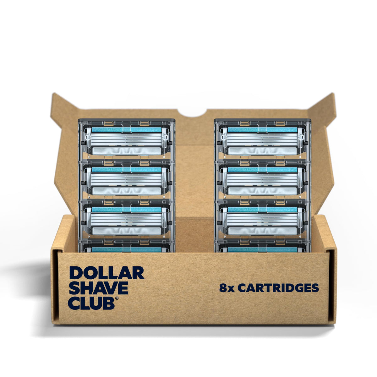 4 Blade Razor Refill Cartridges 8 Count and Shaving Kit W3136