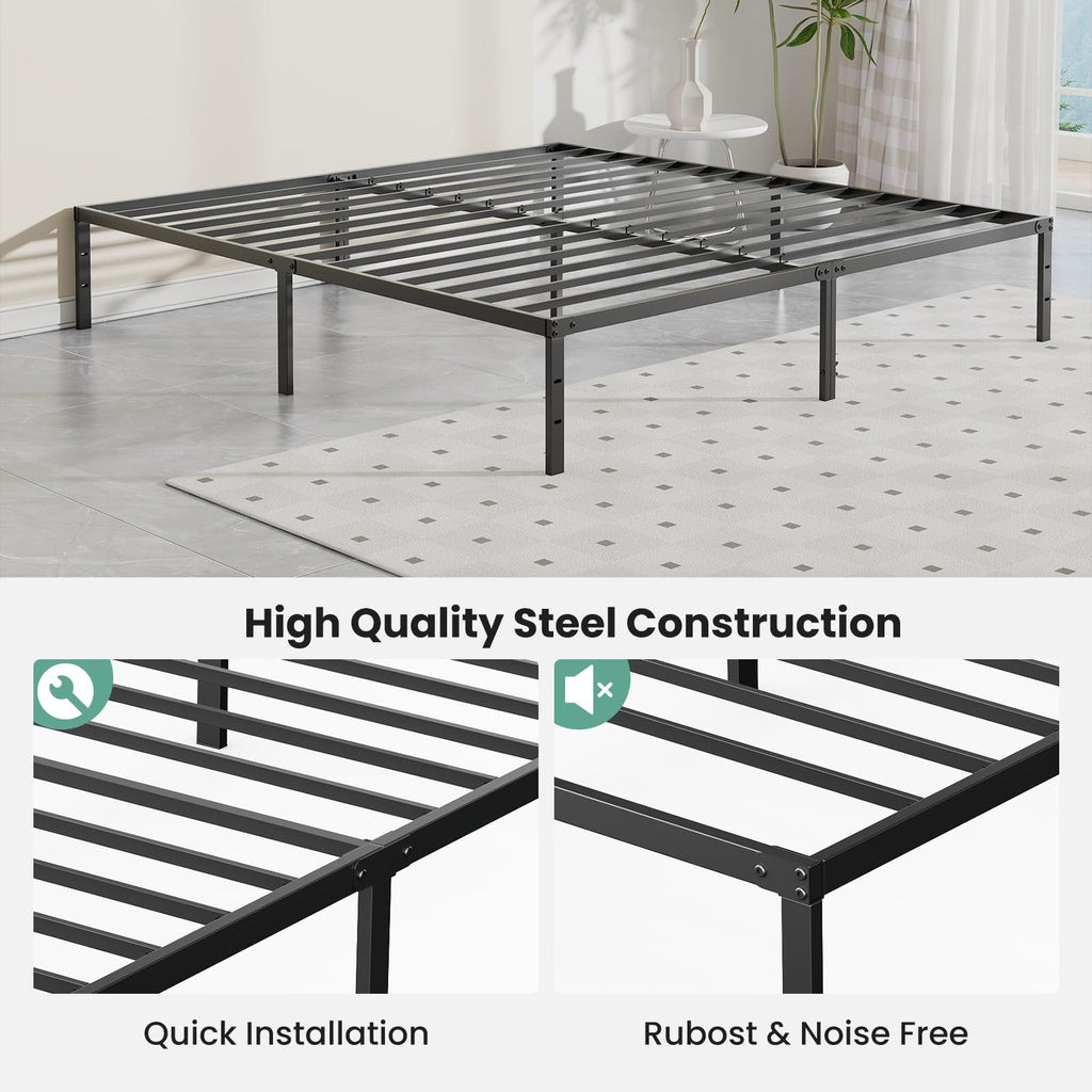 Queen 12 Inch Metal Platform Bed with Storage W461806