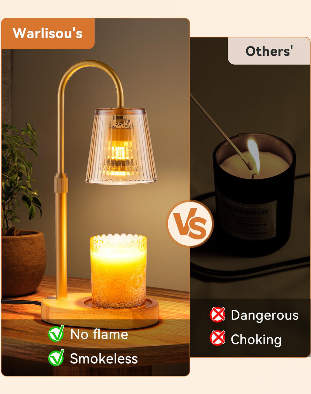 Adjustable Candle Warmer Lamp with Timer L28211
