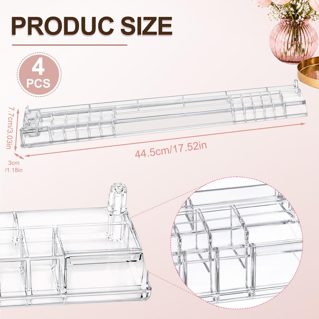 Clear Mahjong Racks with Pushers 4-Pack F440575