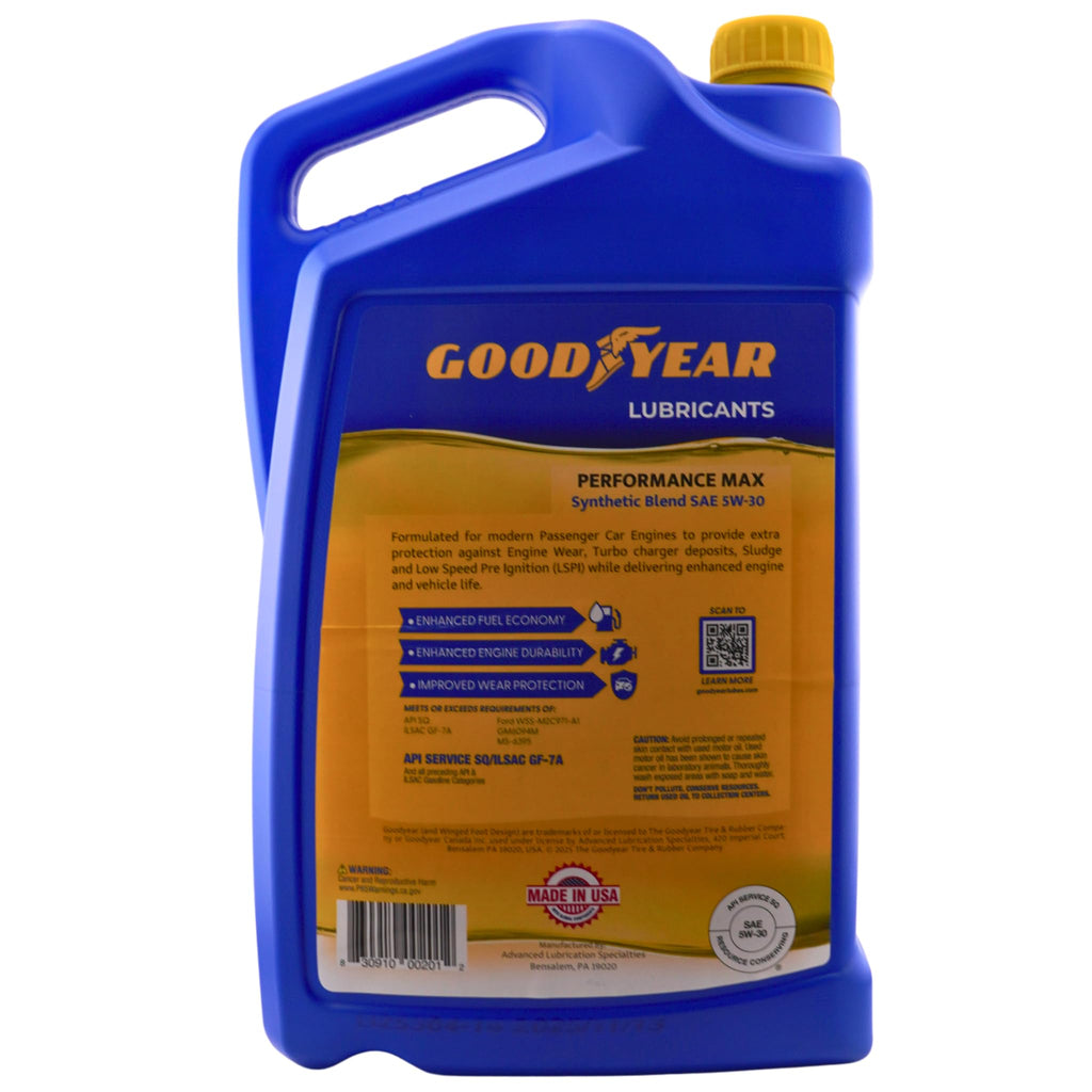 Synthetic Blend Motor Oil SAE 5W-30 5 Quart A458