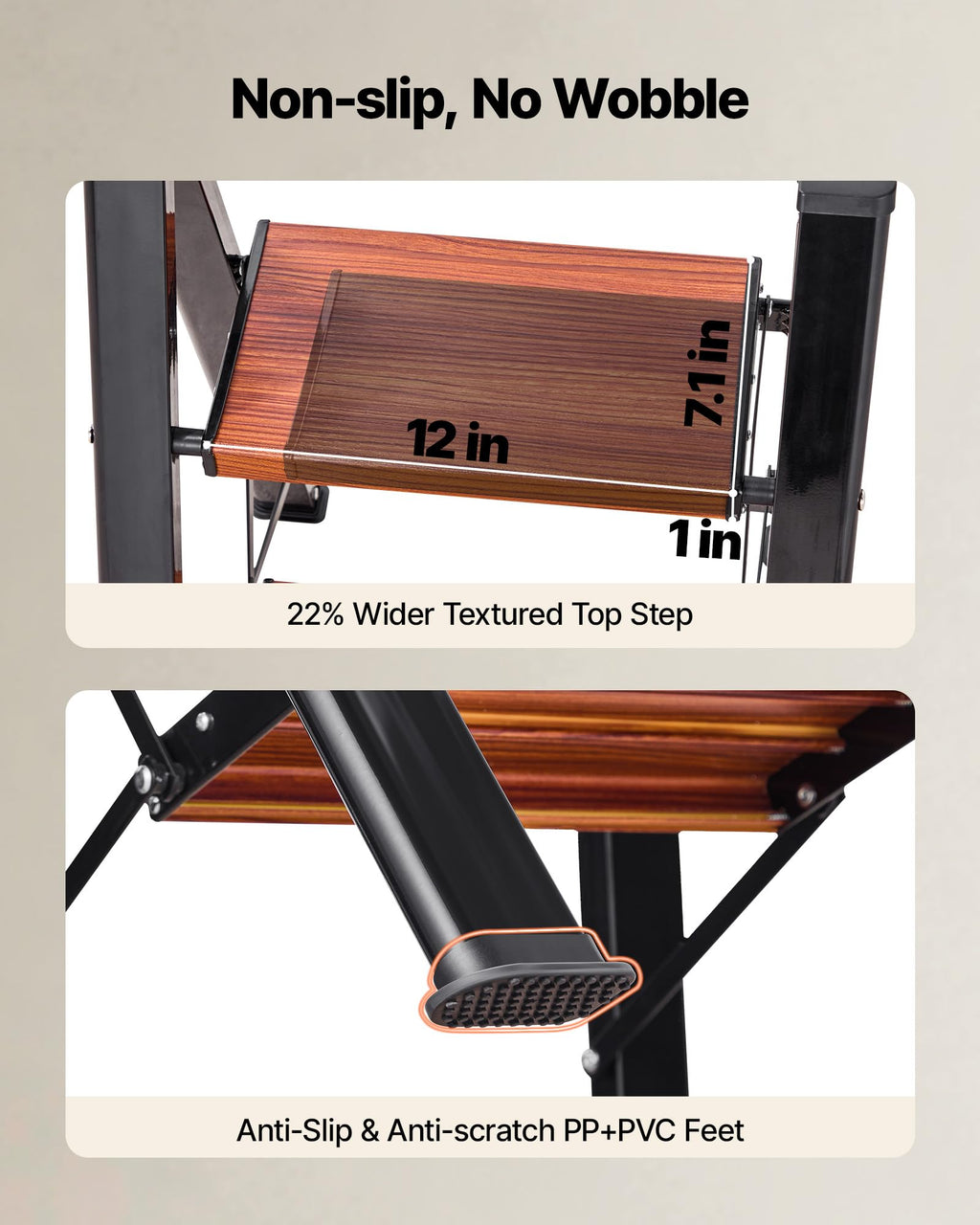 2 Step Folding Aluminum Ladder 330 lbs Capacity R219