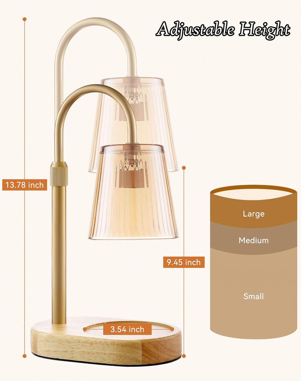 Adjustable Candle Warmer Lamp with Timer L28211