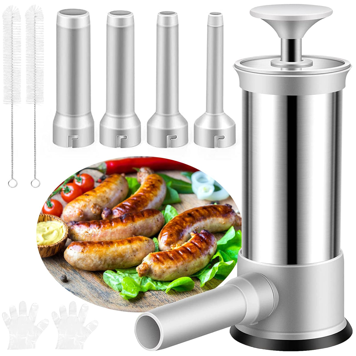 Vertical Stainless Steel Sausage Stuffer 2.2LBS B8773